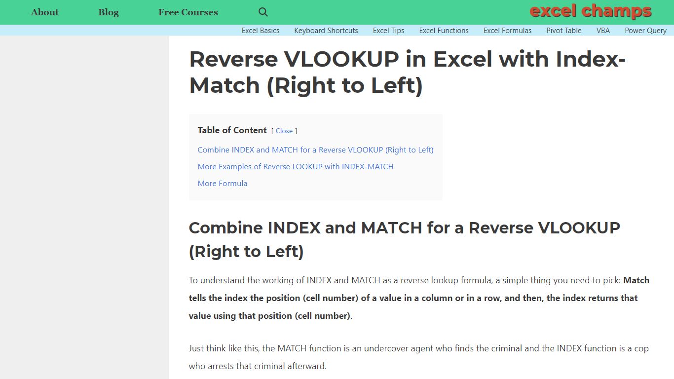 Reverse/Backward VLOOKUP in Excel (Right to Left) + Examples